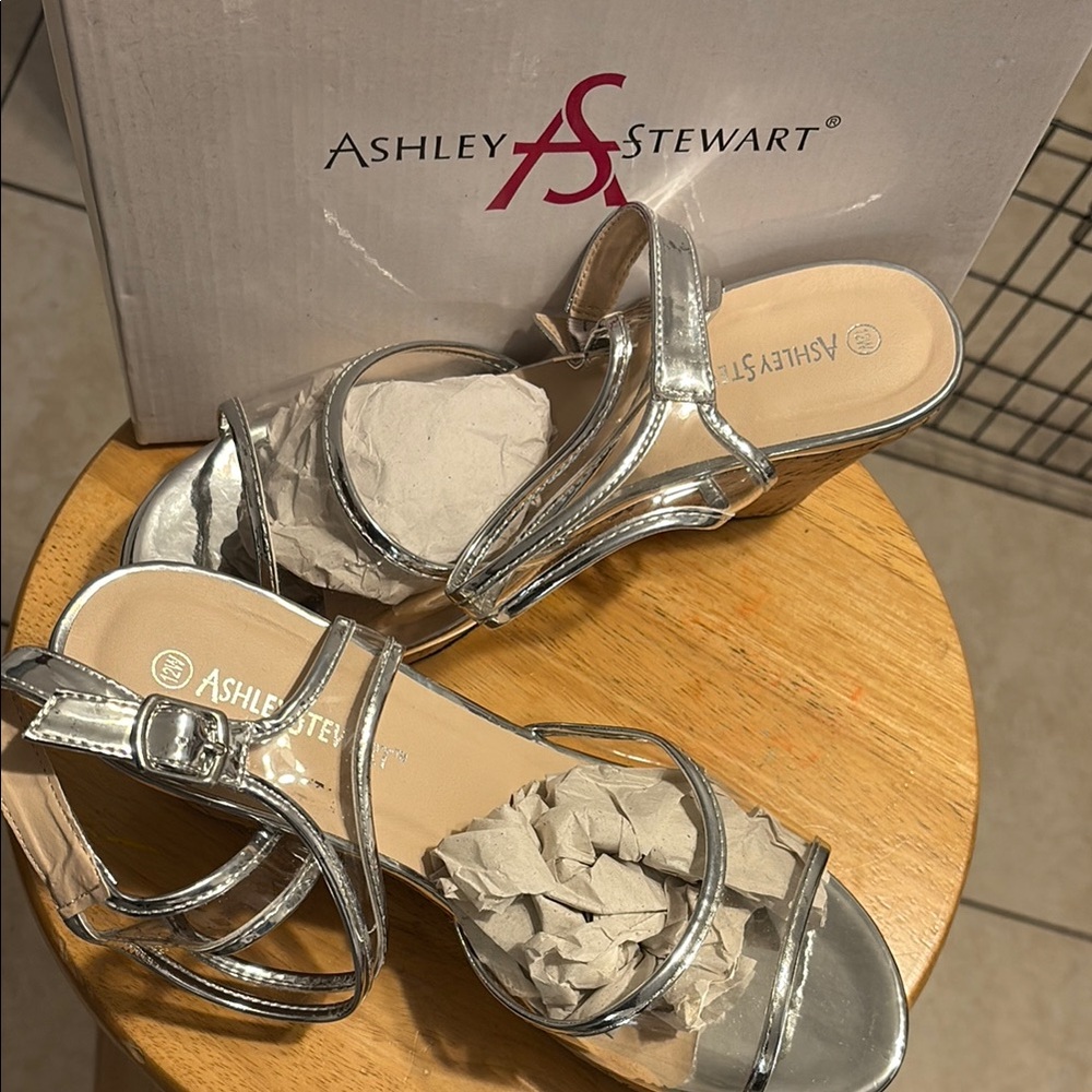 Ashley Stewart Silver Women's Sandals